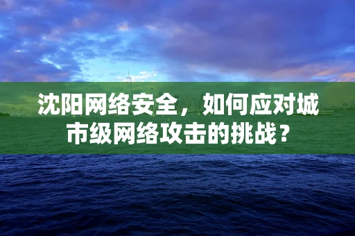 沈阳网络安全，如何应对城市级网络攻击的挑战？